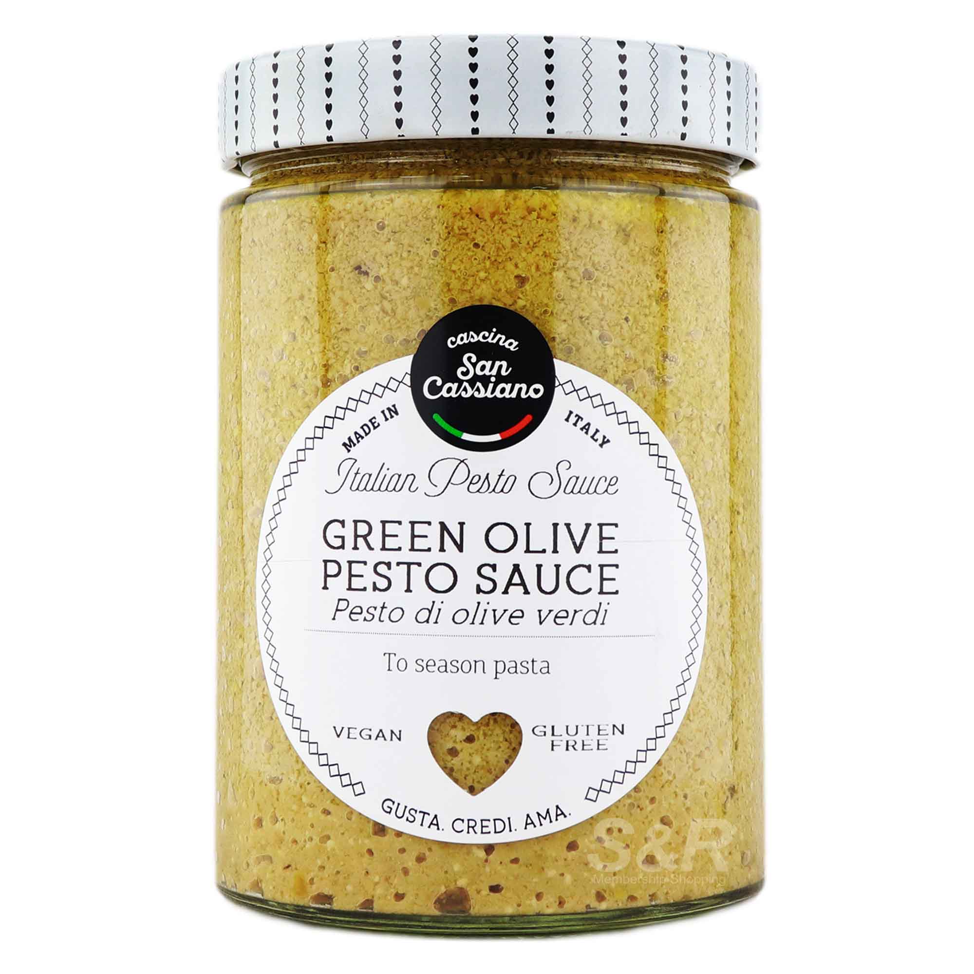 Cascina San Cassiano Italian Green Olive Pesto Sauce 540g Cascina San Cassiano Italian Green Olive Pesto Sauce 540g